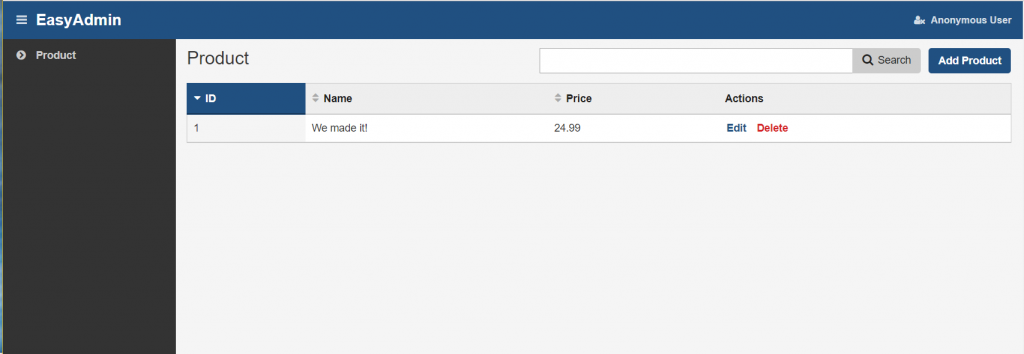 EasyAdmin bundle on symfony 4