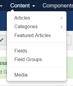Joomla custom fields menu