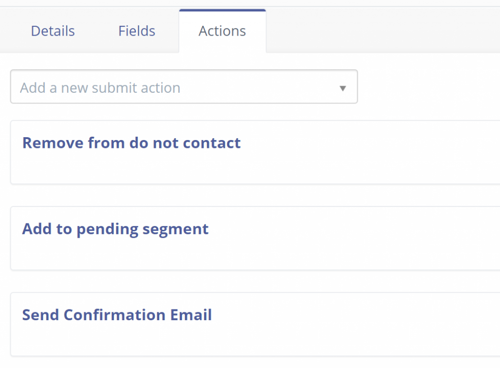 Mautic standalone form actions for opt-in campaign